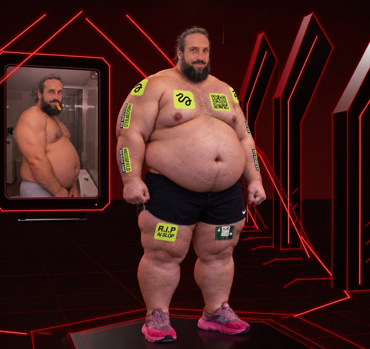 Jonny’s original HYROX parody image.